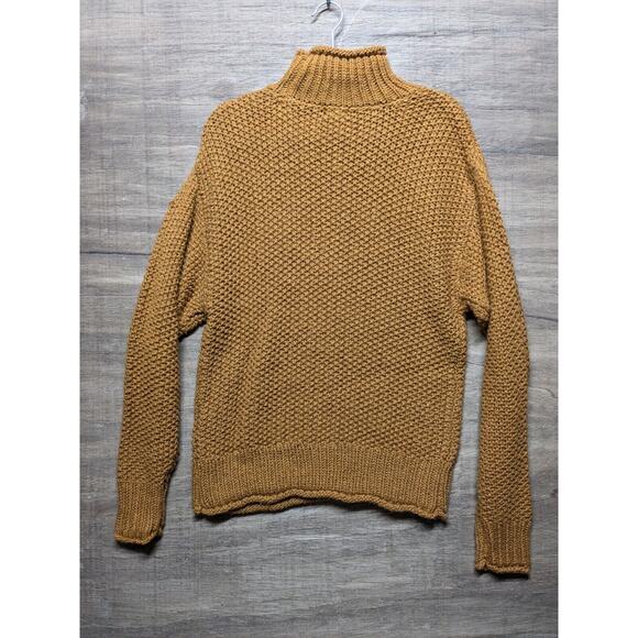 A.N.A. Womans Size M Sweater Loose Knit Oversized Brown High Neck - Picture 4 of 6